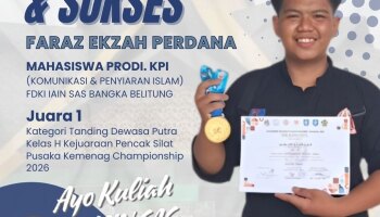 Mahasiswa KPI IAIN SAS Bangka Belitung Raih Juara 1 Kejuaraan Pencak Silat Pusaka Kemenag Championship 2026